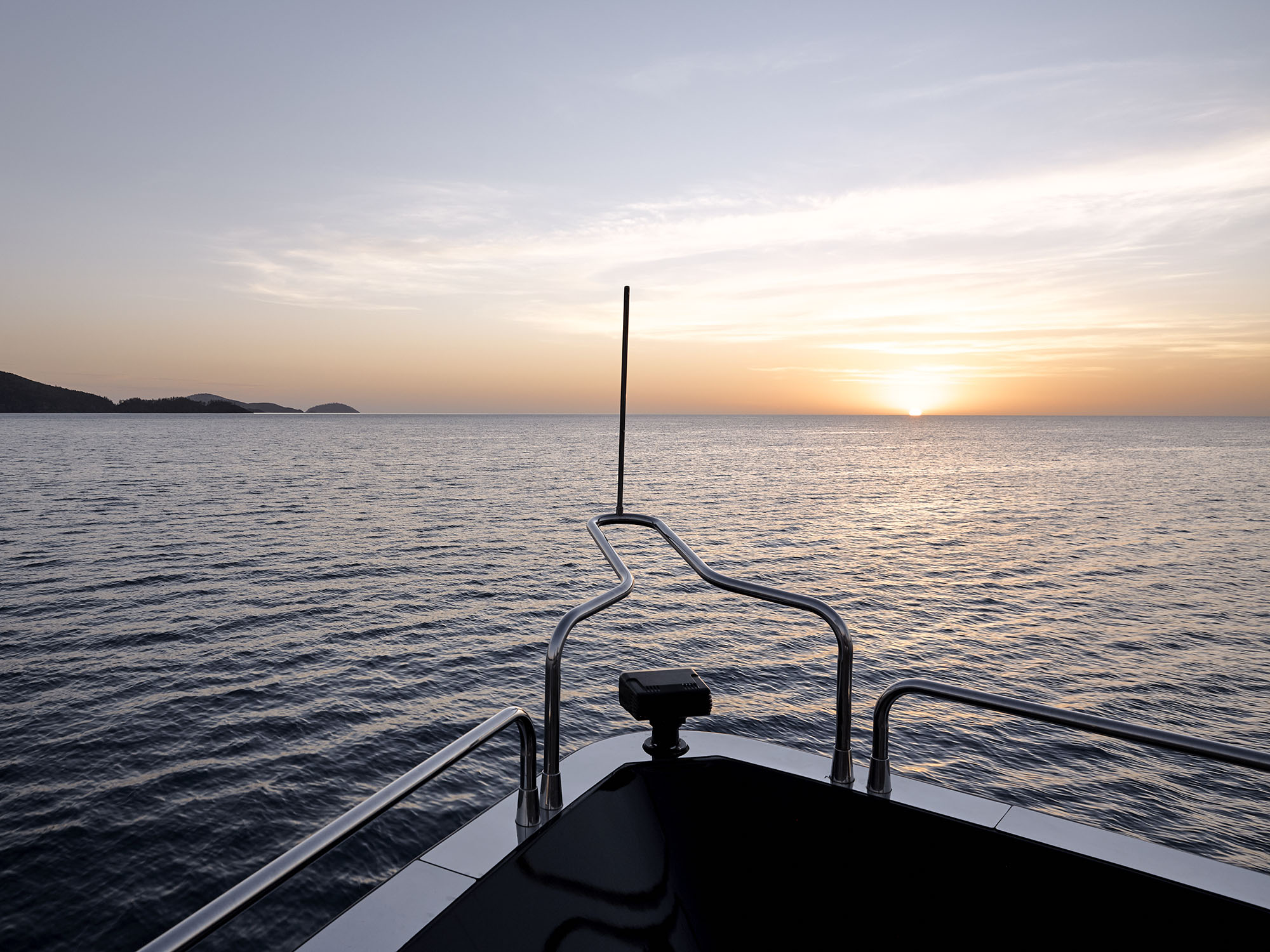 Murcielago Whitsundays Yacht Charter at Sunset