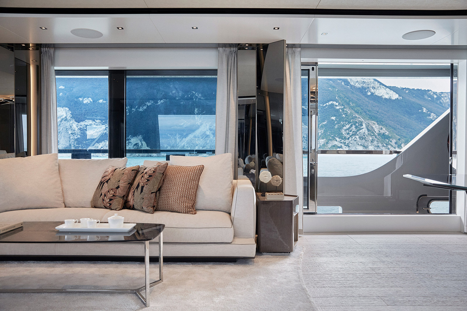 Main Deck Interior Luxury Charter Yacht Pazienza