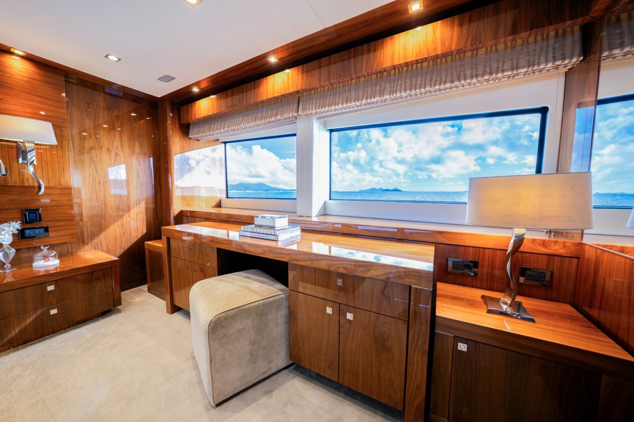 Master Suite with Study - Luxury Charter Yacht Rascal