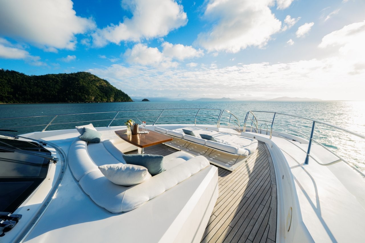 Relax on the sunbed or lounge as you cruise the Whitsundays | Whitsundays luxury yacht charter - Rascal - YOTSPACE