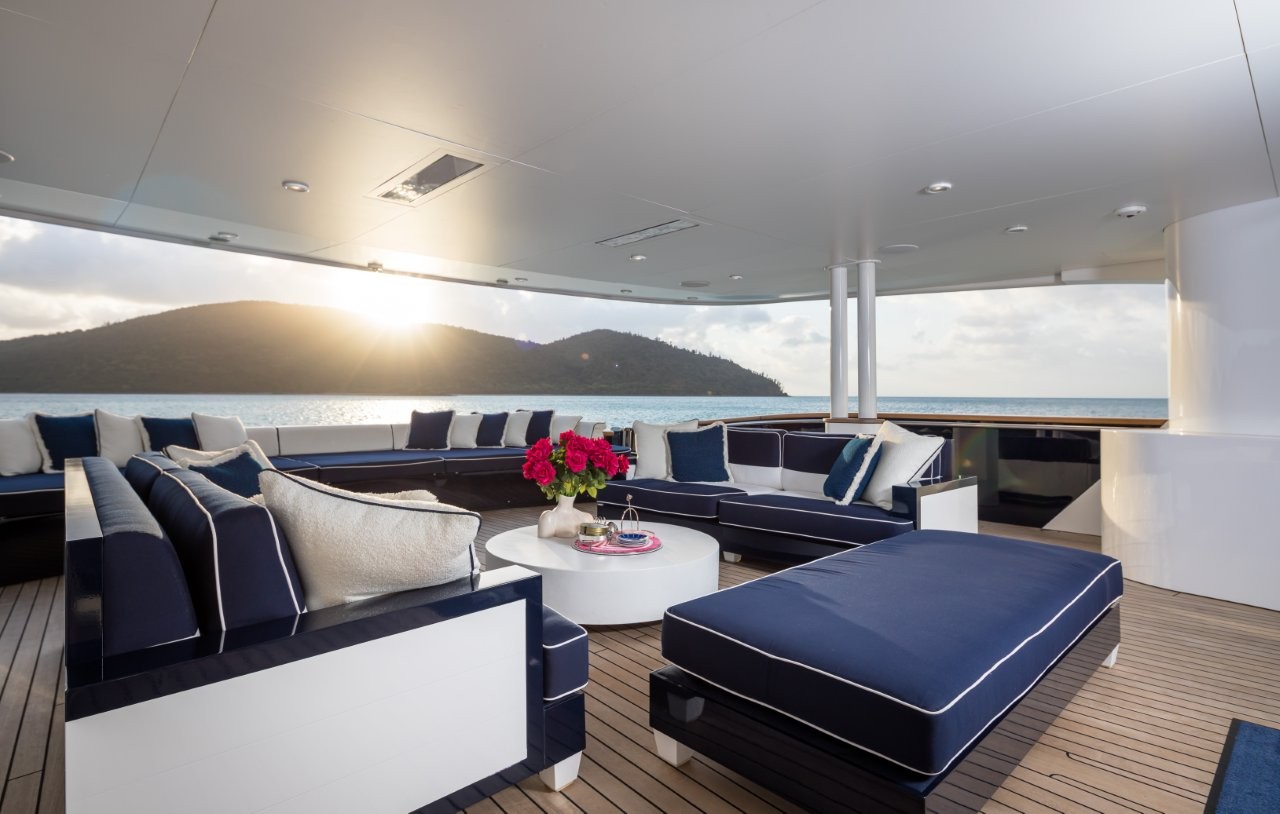 Main Deck Aft onboard Superyacht Mischief