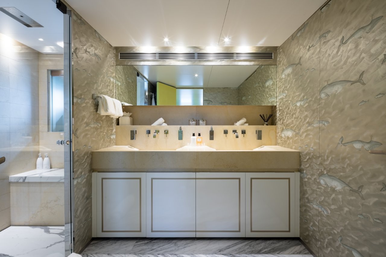 VIP Cabin Yellow Ensuite Superyacht Mischief