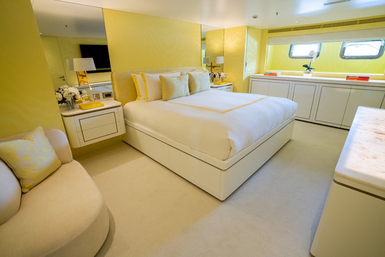 VIP Cabin Yellow Superyacht Mischief
