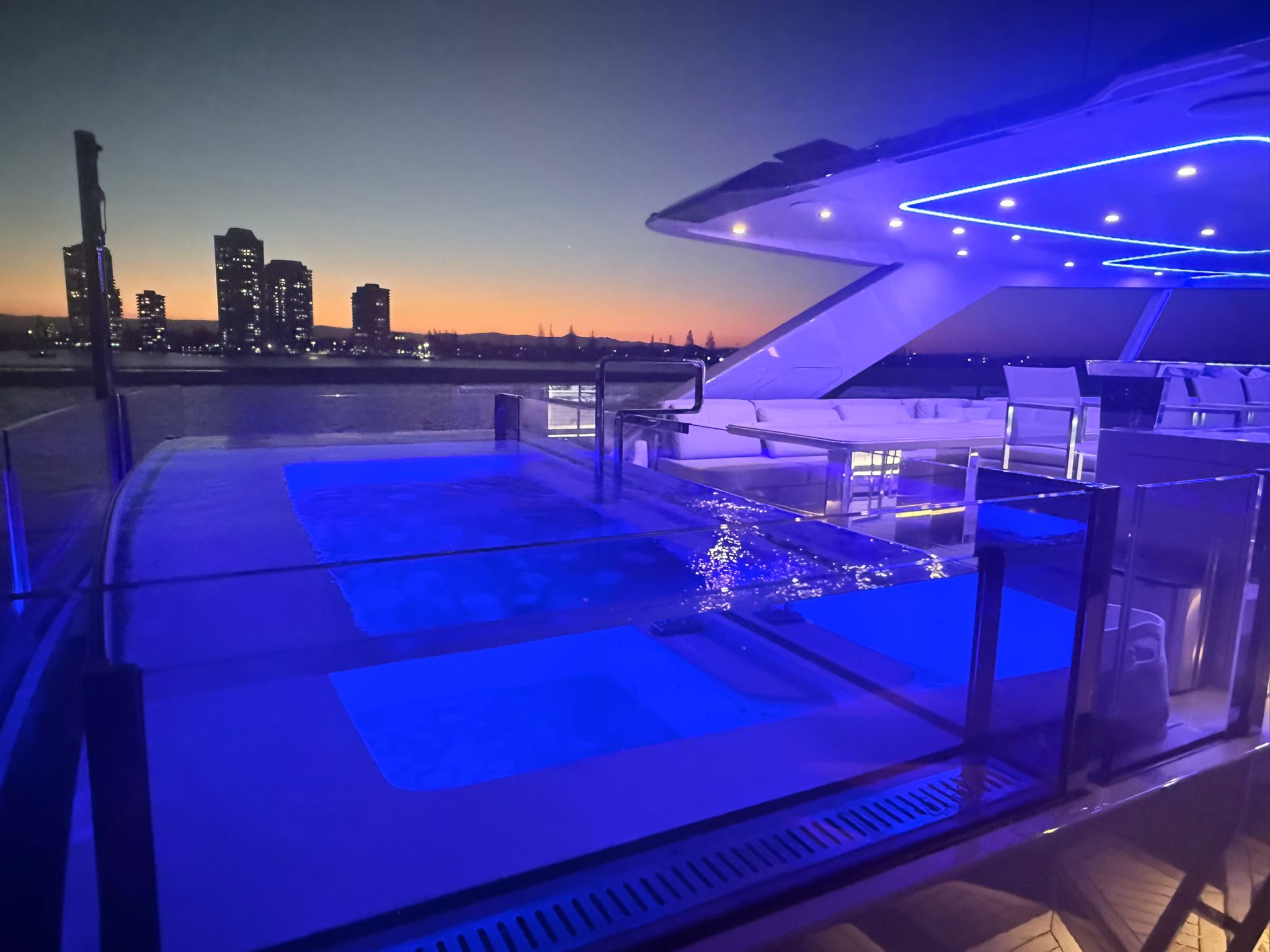 Pazienza onboard Pool Superyacht Charter Australia