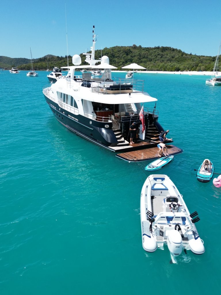 Enjoy the array of watertoys - Whitsundays Yacht Charter Aurora Great Barrier Reef