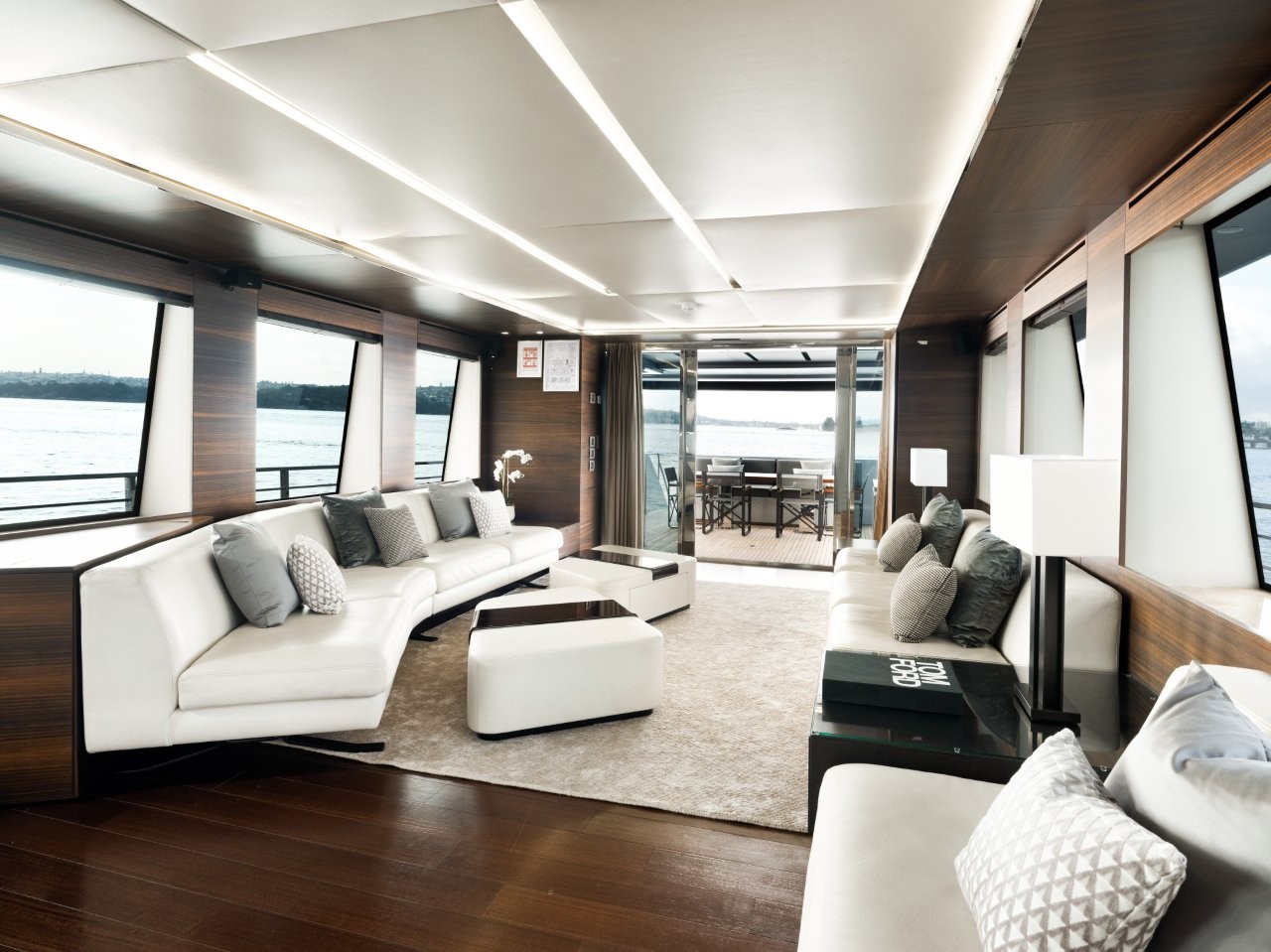 Spacious Interior - Luxury Charter Yacht - SHADOW Sydney Australia