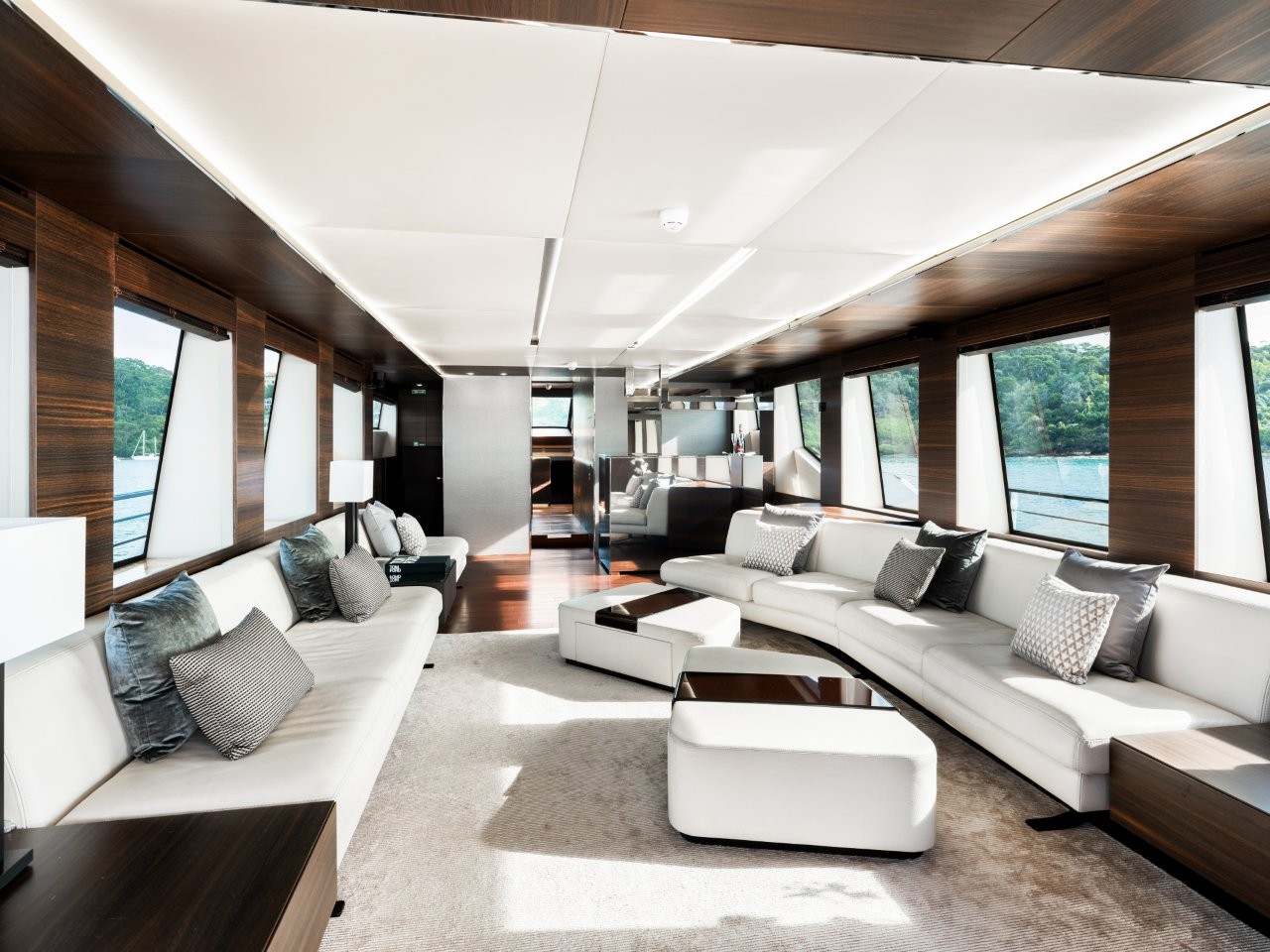 Spacious Interior - Luxury Charter Yacht - SHADOW Sydney Australia